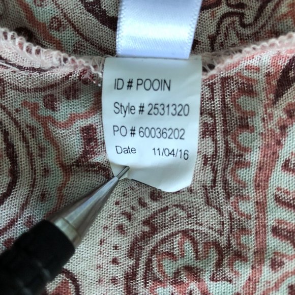 Lucky Brand Paisley Challis Drop Waist Dress M - Picture 15 of 15